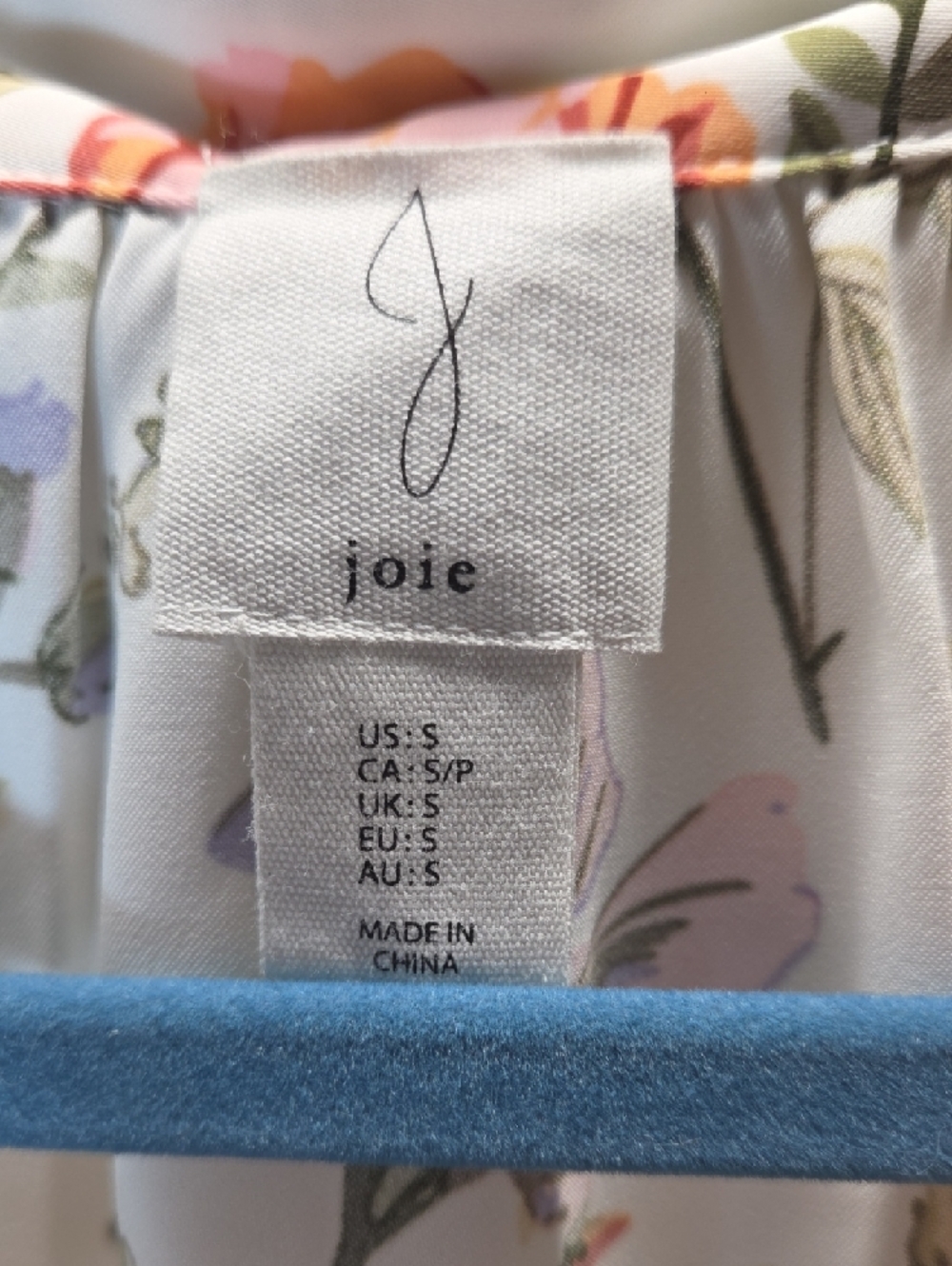 Joie White Floral Print Button-Up Blouse Size S - Picture 3 of 4